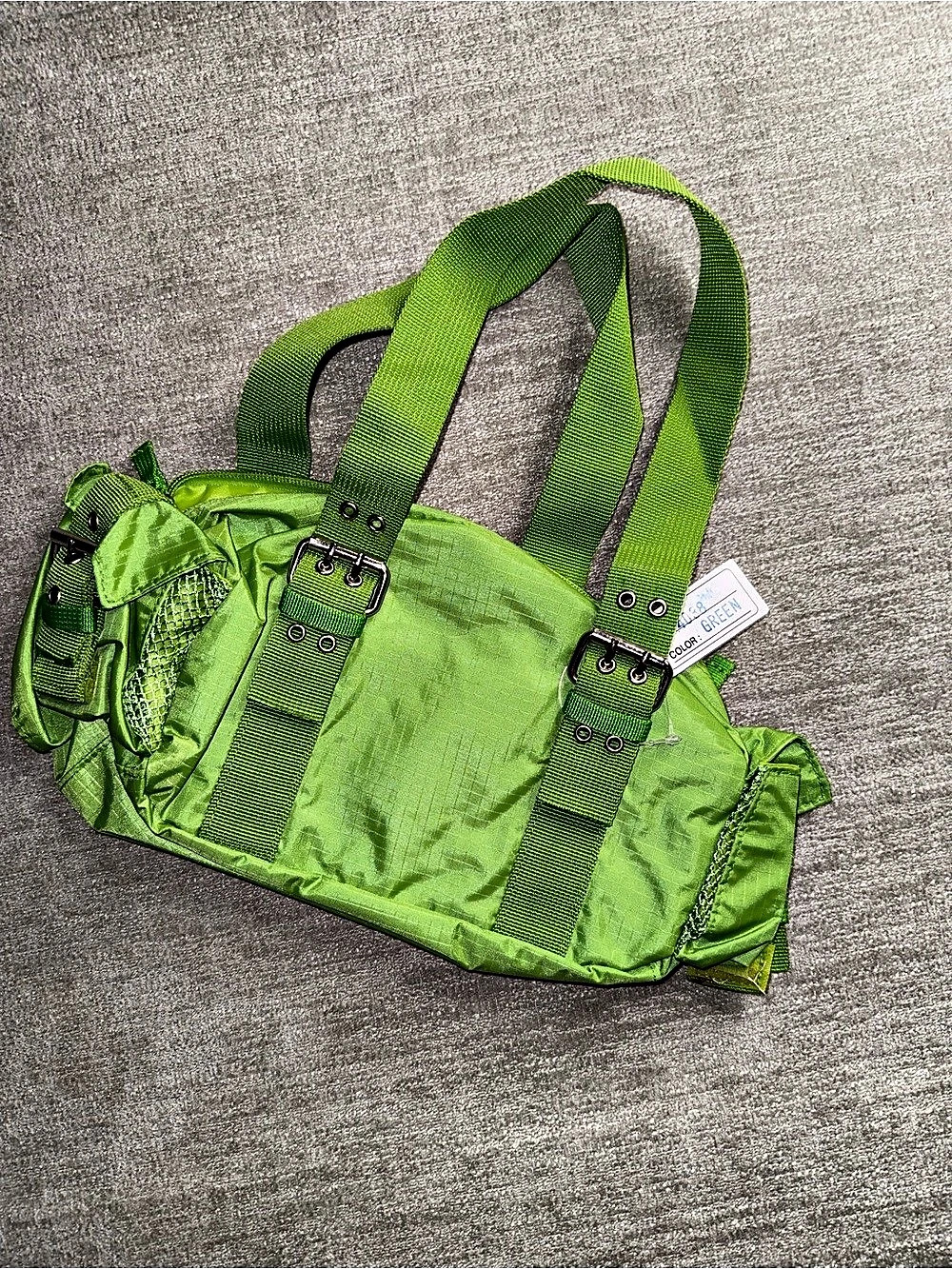 💚 Lime Green Ripstop Nylon Utility Shoulder/Duffel Bag